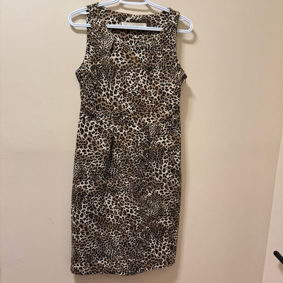 Zara Knit Leopard Print Sleeveless Dress - Picture 1 of 8